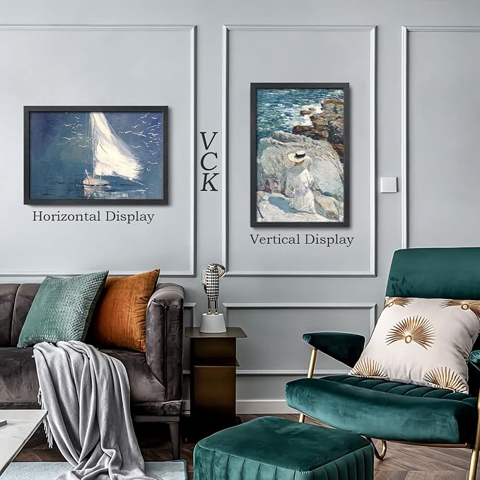 VCK 20x30 Frame 4 Pack - Black, Gallery-Quality Wood Picture Frames, 1.1-Inch Wide Border, Polished Plexiglass, No Mat, Vertical or Horizontal Wall Display for Photo/Art/Prints