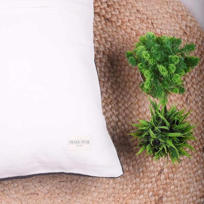 Trade Star Handmade Lumbar Pillow Case Boho Cushion Cover 100% Cotton Pillow Cover for Bedroom Throw Pillow Cases Farmhouse Decorative Tribal Beautiful Indain Cushion Cover (12x18 Inches)