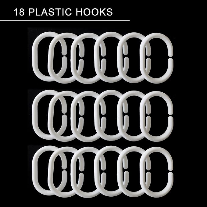 EurCross Heavy Duty Extra Wide Shower Curtain Liner 108 x 72 inch with 3D Pebble Design, Thick 11G EVA Heavyweight Clear Shower Liner Curtains for Bathroom with 3 Strong Magnet