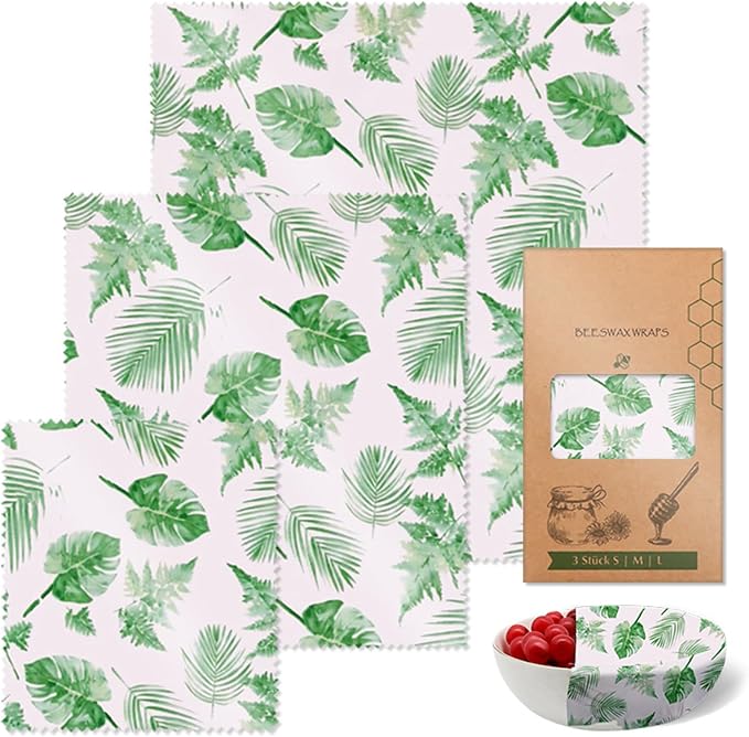 Sustainable Food Preservation With 3 Natural Beeswaxs Cloth Wraps Washable And Reusable Portable Kitchen Supplies