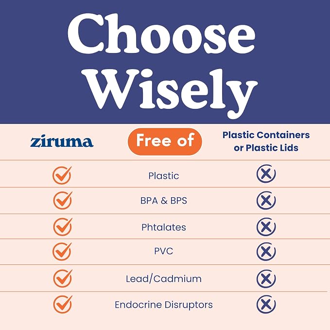 Ziruma Non-Toxic Glass Food Containers with Lids, 4-Pack, Multi-Size, Gray | Plastic & BPA free. Glass body, glass lid & platinum silicone seal. Airtight & leakproof. Freezer & microwave safe.