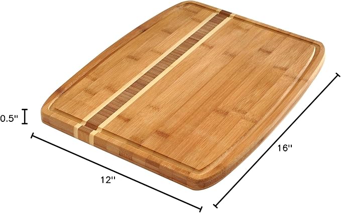 Norpro Bamboo Cutting Board, 16 by 12-Inch