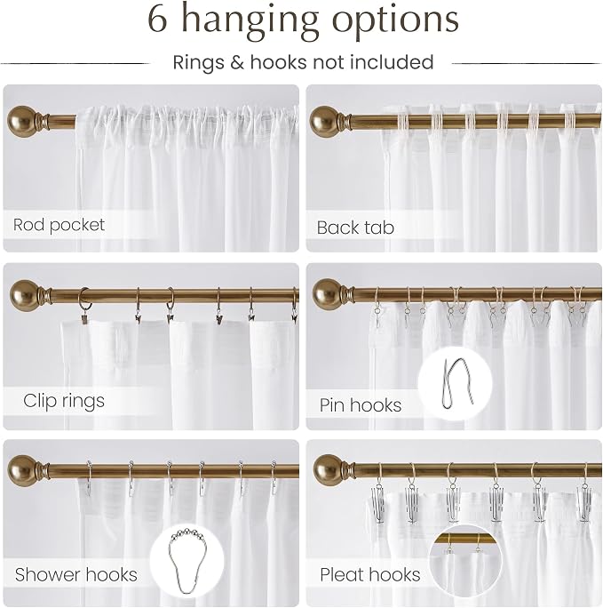 NICETOWN White Linen 102 inch Curtains, Back Tab/Rod Pocket with Pleat Tape Privacy Added with Light Filtering Semi Sheer Window Treatments for Living Room, W52 x L102, 2 Panels