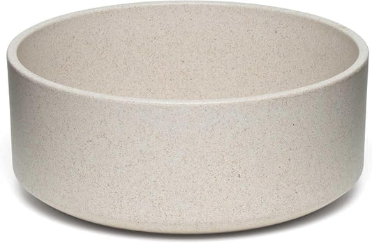 Loving Pets - Dolce Bamboo - Eco-Friendly Pet Bowls & Dishes for Dog, Cats, Puppy Food and Water Dish -Sustainable and Dishwasher Safe, Made with Real Bamboo (Large, Oat-Beige)