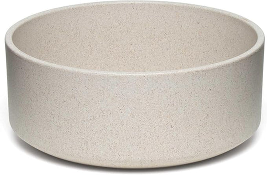 Loving Pets - Dolce Bamboo - Eco-Friendly Pet Bowls & Dishes for Dog, Cats, Puppy Food and Water Dish -Sustainable and Dishwasher Safe, Made with Real Bamboo (Small, Oat-Beige)