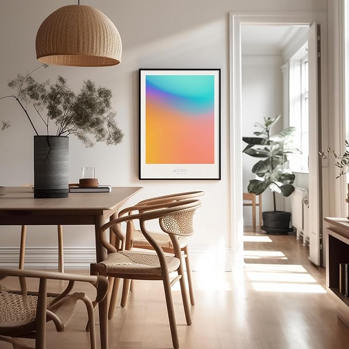 Monem Art Mystic Iridescent Gradient Print - Minimalist Abstract Color Field Poster - Wall Decor for Living Room, Bedroom or Office - 16x20 Unframed Wall Art by Rs Lab Studio