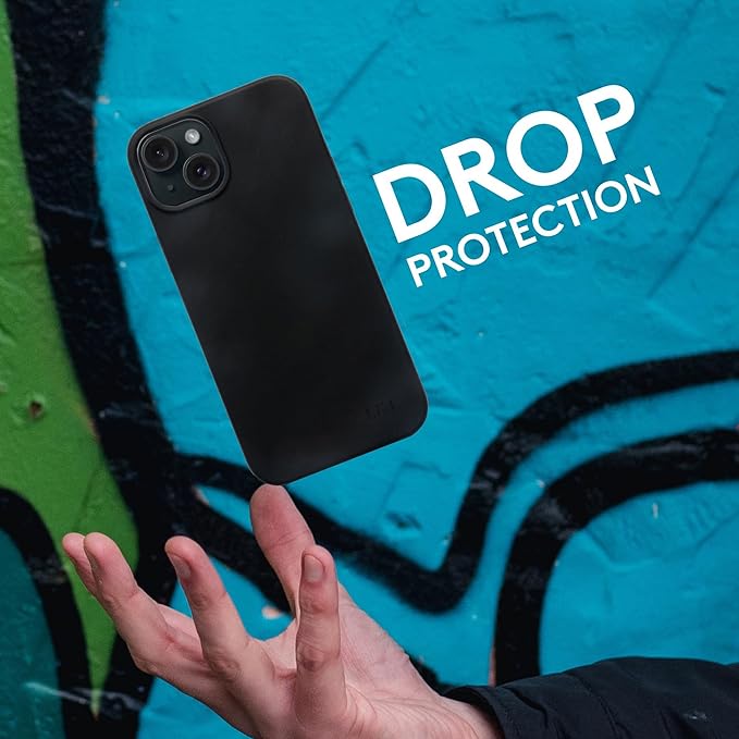 LOAM & LORE Biodegradable Phone Case for iPhone 15 Plus, Plastic Free Eco Friendly Phone Case, Plant Based Compostable iPhone 15 Plus, Premium Zero-Waste Phone Cover (Black)