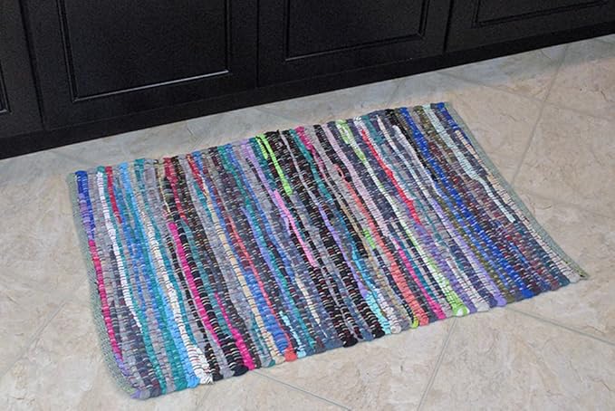 DII Chindi Home Collection Handwoven Multicolor Area Rag Rug, 2' 3" x 6', Multi Colors