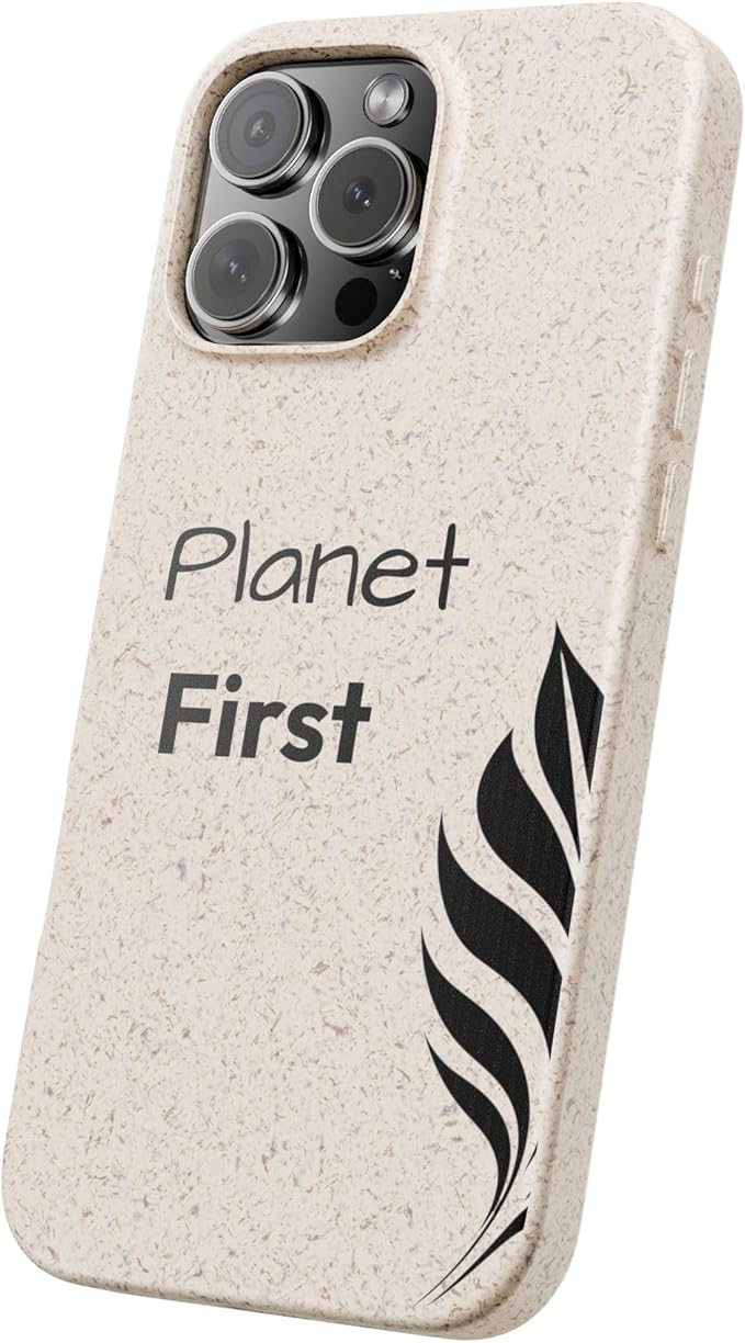 Eco-Friendly Biodegradable Phone Case - Planet First, Compatible with iPhone 16, 15, 14, & Samsung 22, 21, 20, All Versions