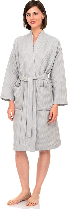 TowelSelections Womens Waffle Robe Kimono Spa Bathrobe Soft Shower Bath Robe for Women XS to XXL
