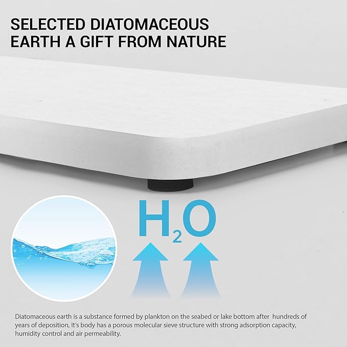 4PCS Stone Drying Dish, Water Absorbing Tray for Sink, Fast Drying Diatomite Sink Tray, Stone Soap Dish Kitchen Counter