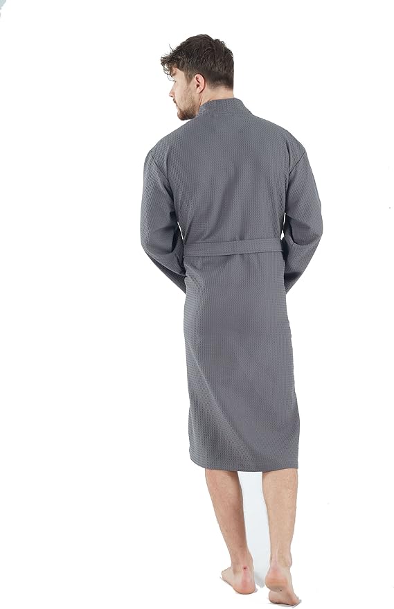 BAGNO MILANO Mens Robes, Waffle Robes For Men, Turkish Cotton Mens Bathrobes
