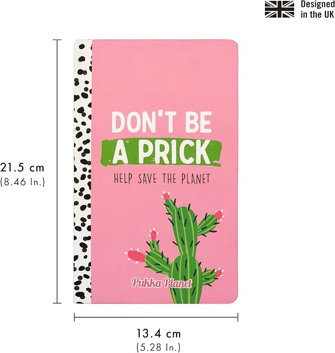 Pukka Pad, Pukka Planet A5 Soft Cover Notebook - Casebound Journal Featuring Acid-Free, Vegan Inks and Glue with Ethically Sourced Recycled Paper, 8.46 x 5.27in - Help Save the Planet