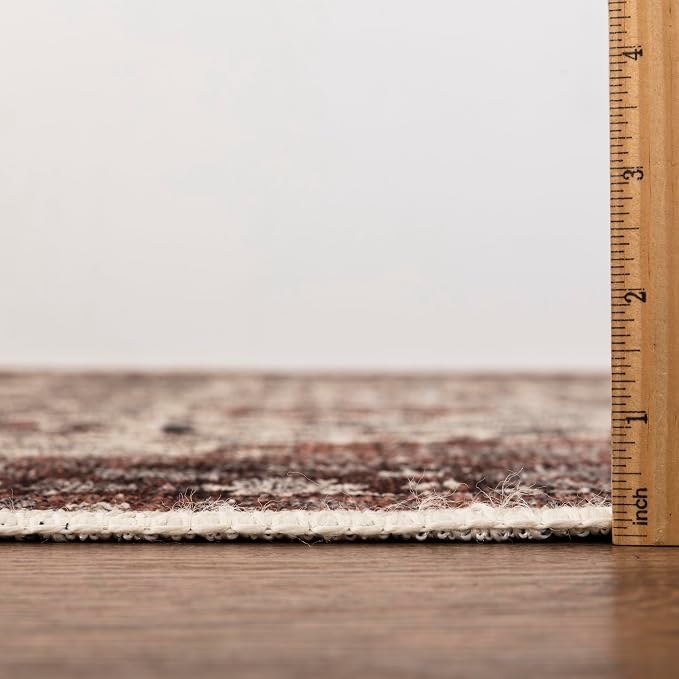 Keen Home Design 30"x84" Rug - Machine Washable Runner Rug with Non-Slip Backing, Ideal for Hallway, Entryway, Kitchen, Laundry Room - Vintage, Easy Clean, Durable, Low Pile - (2'6" x 7')