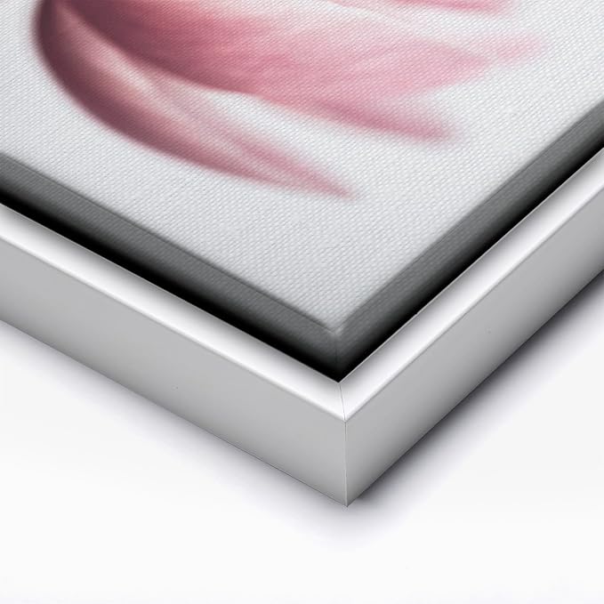 Monem Art Pink Peony Macro Photography Print - Minimalist Floral Art Poster - Wall Decor for Living Room, Bedroom or Office - 24x32 White Framed CANVAS Wall Art by Mareike Bohmer