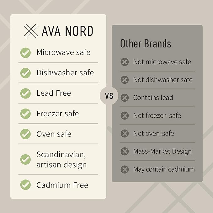 Ava Nord Small Ceramic Coffee Mugs Set of 4 | 8 oz Stoneware Coffee Cups | Lead-Free, Non-Toxic | Microwave & Dishwasher Safe | Comfortable Handle | Aesthetic Nordic Design for Cappuccino | Rose Sand