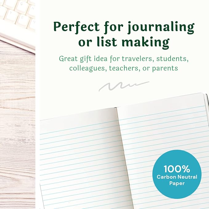 Composition Notebook, Sewn Eco-Friendly & Carbon Neutral Tree Free Paper Composition Book, 7.5” x 9.75”, 100 Sheets (Circles)