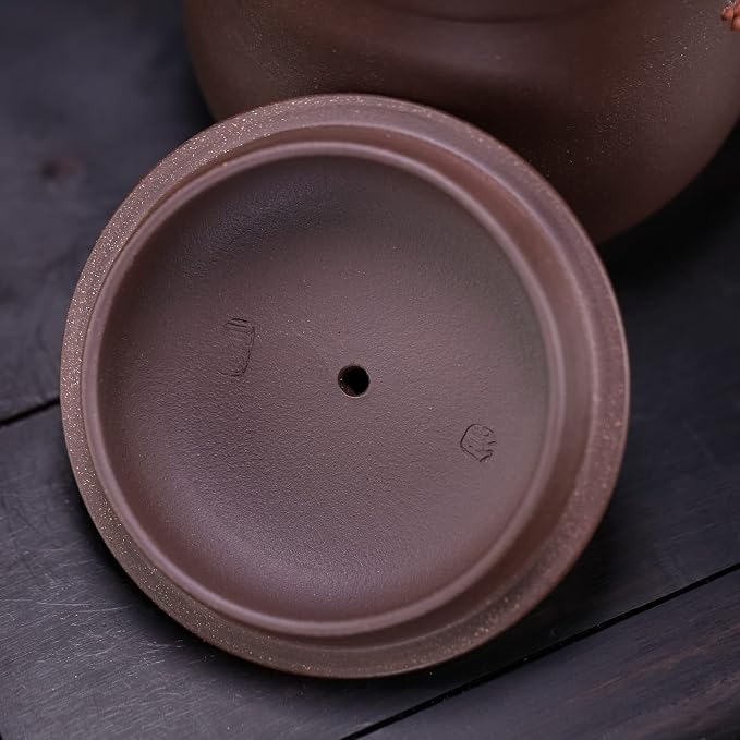 Zisha Teacup 10.8 Oz, Chinese Genuine Yixing Clay Tea Mug,Finemade Tea Cup -Zini Purple Clay