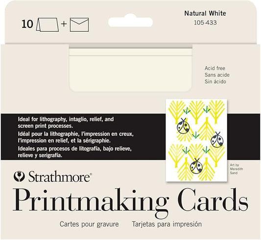 Strathmore Printmaking Cards, 5x6.875 inches, 10 Pack, Envelopes Included - Custom Greeting Cards for Weddings, Events, Birthdays