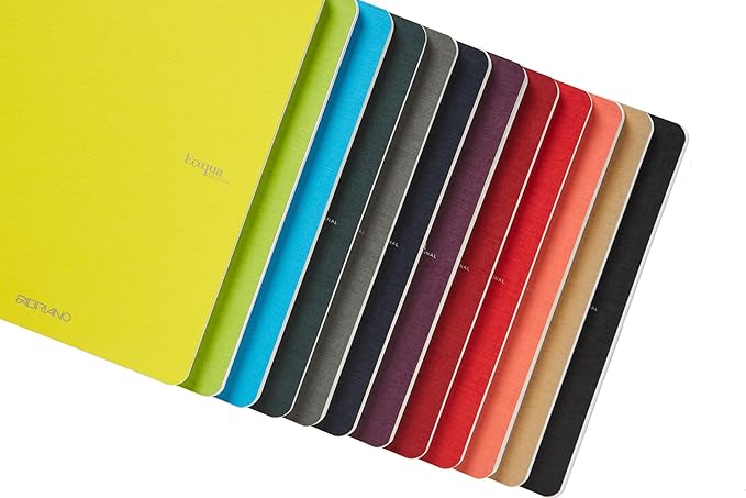 Fabriano Ecoqua Original Staple-Bound Notebook, Dark Green