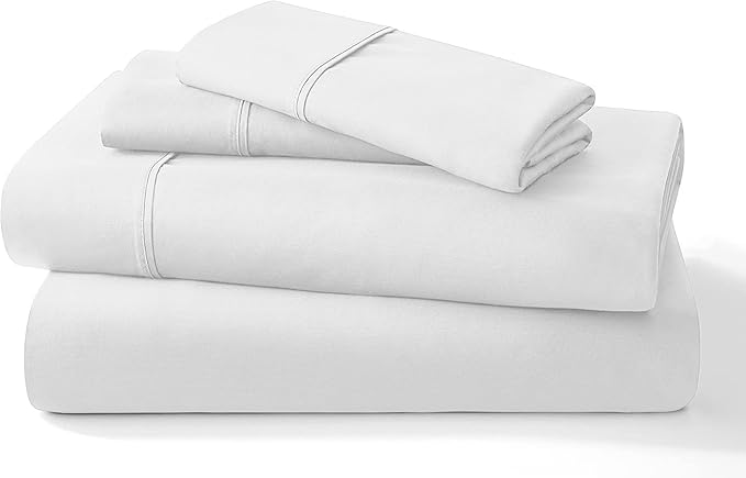 Pure 100% Certified Organic Cotton Bed Sheet Set 1000 Thread Count, 4 Piece Bedding Set, 24" Extra DEEP Pocket, Crisp and Cooling Sateen Weave, Eco-Friendly -(White, Alaskan King)