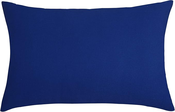 TangDepot 100% Cotton Solid Throw Pillow Cover 12x18 Royal Blue | 100% cotton, same-color zip, machine wash & air dry. For living room, bedroom, office, car. 42 colors, 85 sizes. Cover only.
