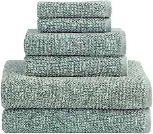 Organic Cotton Textured Towels - Lichen - 2 Washcloths