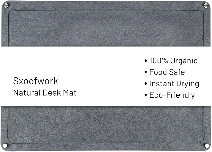 Large Diatomaceous Earth Stone Dish Drying Mat – Quick Drying, Super Absorbent Kitchen Mat for Counter, Dish Drying Rack, Non-Toxic Food Grade Stone Bath Mat