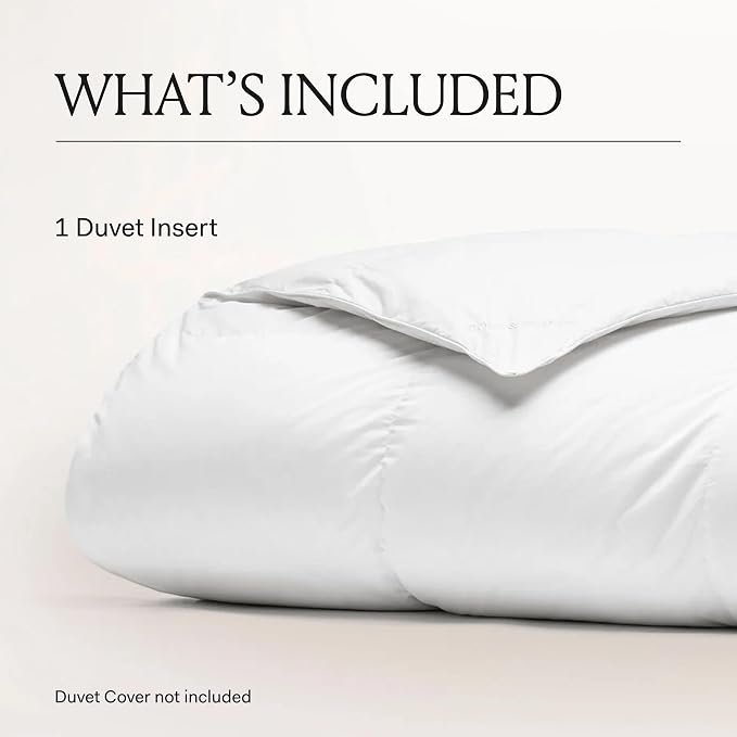 Boll & Branch Down Duvet Insert - King/Cal King, Midweight - Luxury Shell - Cruelty-Free U.S. Down Bedding - Bafflebox, Maintains Loft