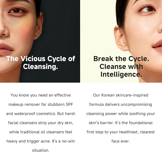 FEO Deep Cleansing Oil, Facial Cleansing Oil, Makeup Remover, Cleanses without Clogging Pores, Residue-Free, All Skin Types, Sensitive Skin, 1.01 fl. oz.