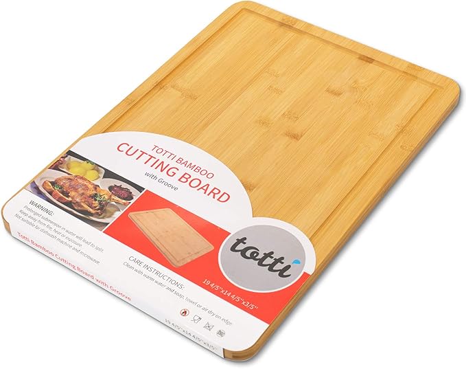 Eviva Large Bamboo Cutting Board w/Juice Groove