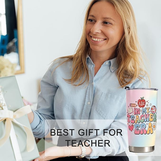 Best Teacher Appreciation Gifts 20 oz Insulated Tumbler for Women Teacher | Teacher Week Gift 20oz Insulated Tumbler for Thanksgiving Birthday Back to School Pre K Preschool Christmas Coffee Travel Mug