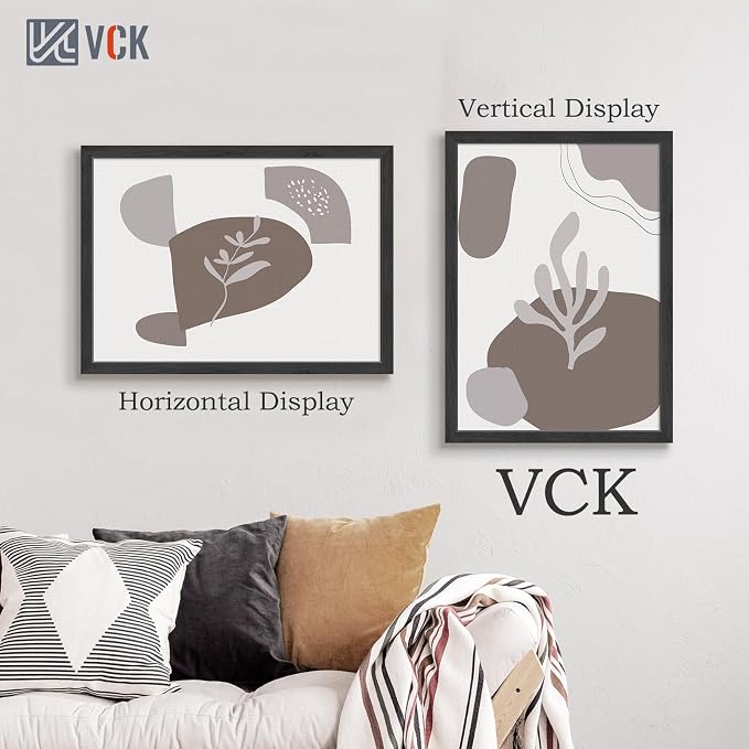 VCK 20x28 Poster Frame Solid Wood black 3 Pack Picture Frames 20 x 28 Inches with Wall Mounting Hanging