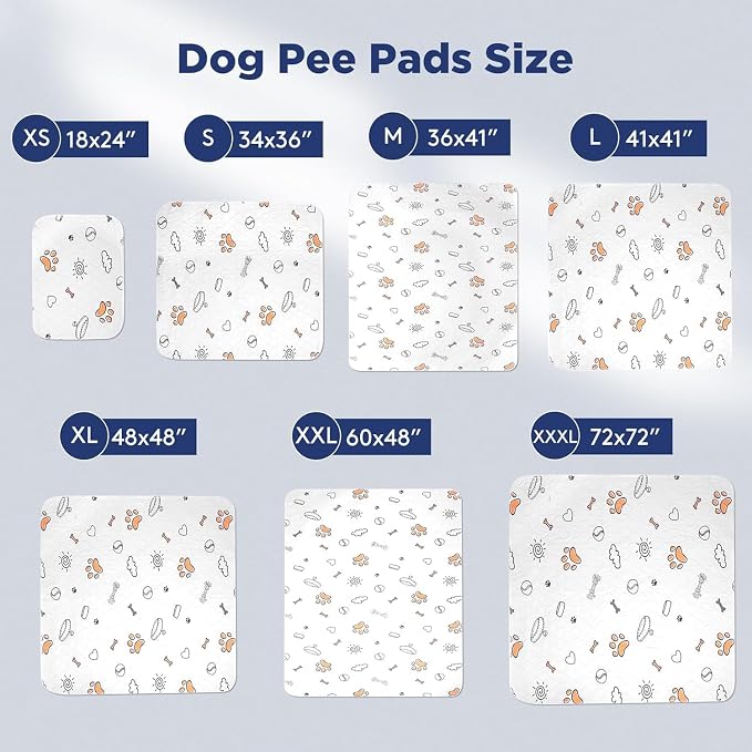 Washable Pee Pads for Dogs, 2 Pack Large 34"x36" Super Absorbent Reusable Puppy Pads Pet Training Pads, 100% Waterproof Non-Slip Puppy Pee Pad Whelping Dog Playpen Crate Mat for Potty, Cage Pads