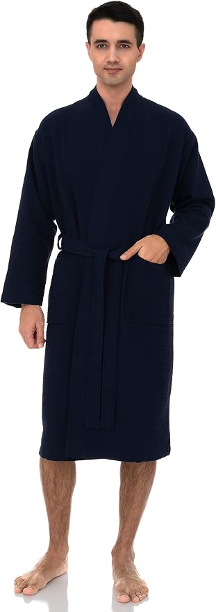 TowelSelections Mens Robe Waffle Spa Bathrobe Soft Shower Bath Robe for Men