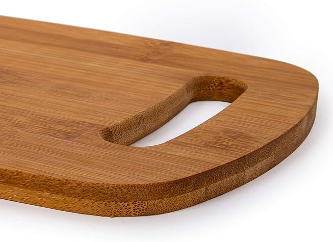 Luciano Housewares, Beige Classic Bamboo Cutting Board, 12.6 x 7.87 inches, 12.75 x 7.87