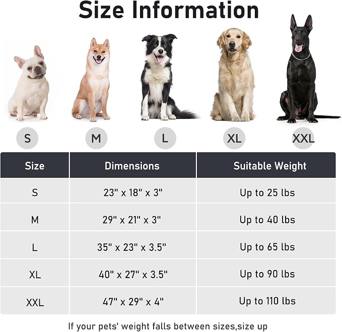 FURTIME Washable Dog Bed Medium Size Dogs, Deluxe Dog Crate Beds Comfy Fluffy Kennel Pad Anti-Slip Pet Sleeping Mat, Machine Washable Dogs Pillow, 29"x21"x3", Gray