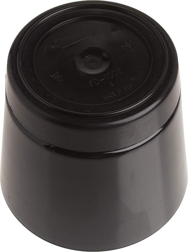 Novelty Majestic Full Depth Round Cylinder Pot, Glossy Black, 6-Inch (10068) (Pack of 3)