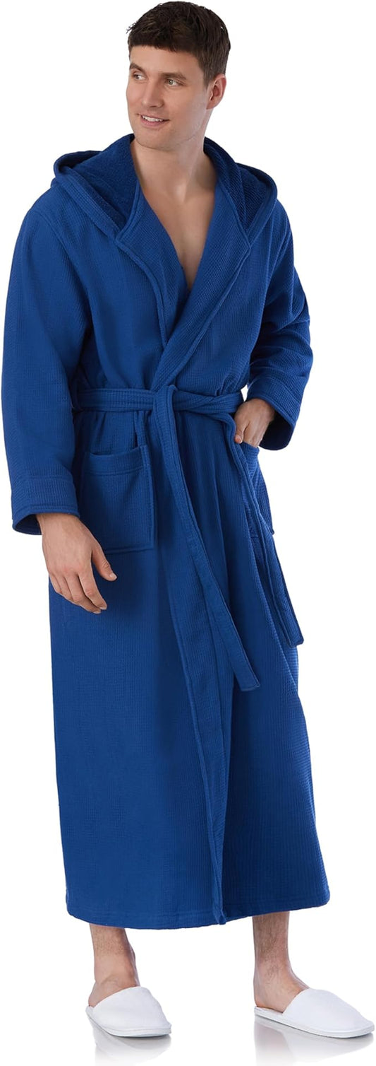 Plush Necessities Hooded Waffle Terry Robe