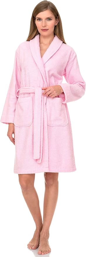 TowelSelections Women’s Robe, 100% Cotton Short Terry Shawl Bathrobe