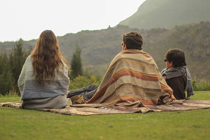 ALPAKITAS Alpaca Wool Blanket – Throw Size, 64 x 45 Inches – Warm & Lightweight – Couch, Bed, or Outdoor Blanket – Beige
