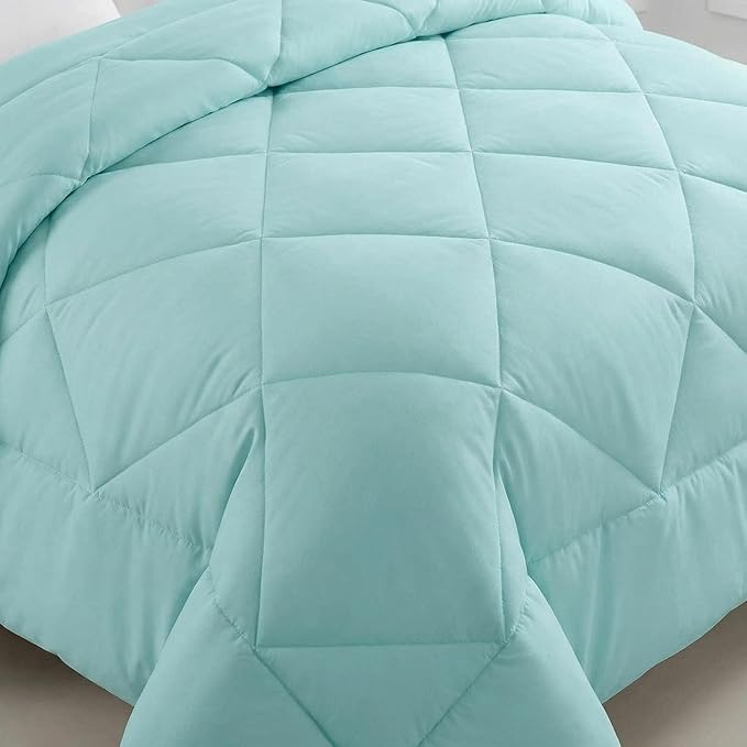 Full/Queen Comforter Insert, All Season Down Alternative, Box Stitching, Lightweight Corner Tabs, 89"x89", Gray