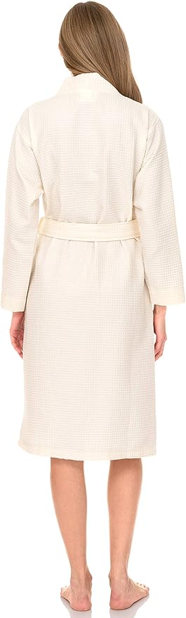 TowelSelections Womens Waffle Robe Kimono Spa Bathrobe Soft Shower Bath Robe for Women XS to XXL
