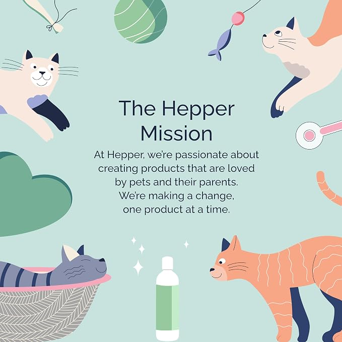 Hepper Pet Conditioner and Moisturiser - Scented Dog Conditioner & Detangler. Perfect for Long Hair, Short Hair, Dry Skin, Shedding Control, Allergies, and Puppy Coats! Cucumber and Aloe Scented.