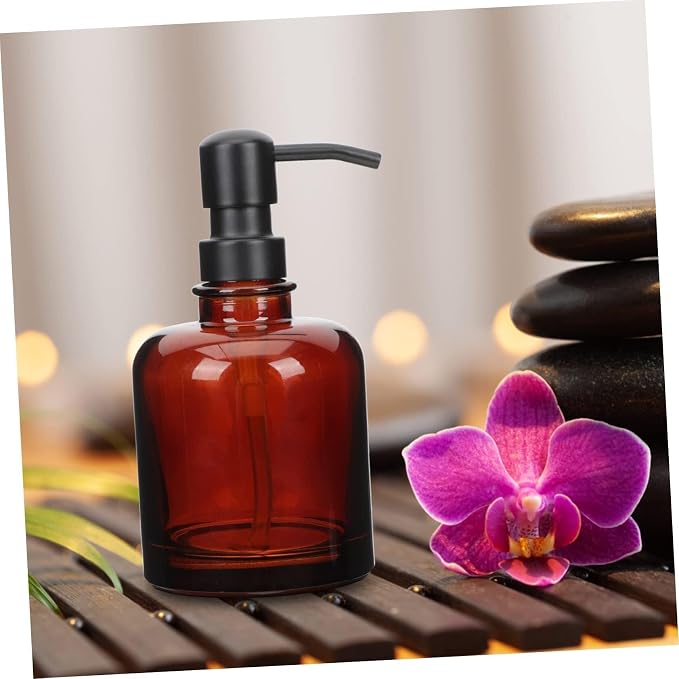 soap Dispenser Glass Soap Dispenser with Ergonomic Stainless Steel Pump Refillable Household Bottle Hand soap Container