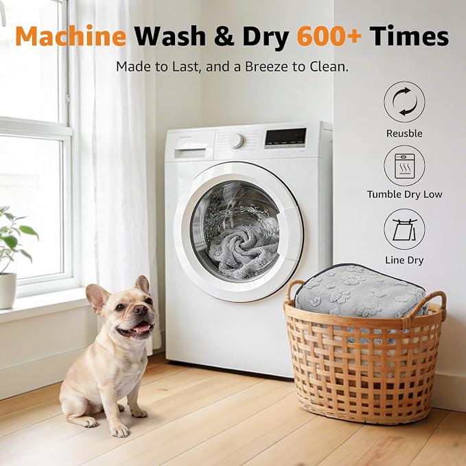 Washable Pee Pads for Dogs, 2 Packs Reusable Puppy Pads with Super Absorbent, Waterproof, Leak-Proof & Non-Slip, Specifically Designed for LOOBANI 43"x43"x27" Foldable Dog Playpen(41"x41"-Gray)
