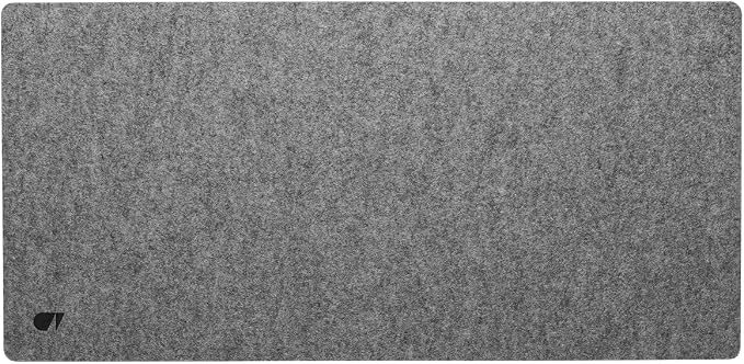 Oakywood Craft 100% Merino Wool Felt & Cork Desk mat – Sustainable, Handmade Wool Felt Desk pad with Cork Base for Comfort and Stability – 100% Merino Wool & Cork - Grey 62x30cm (24.41x11,8 in)