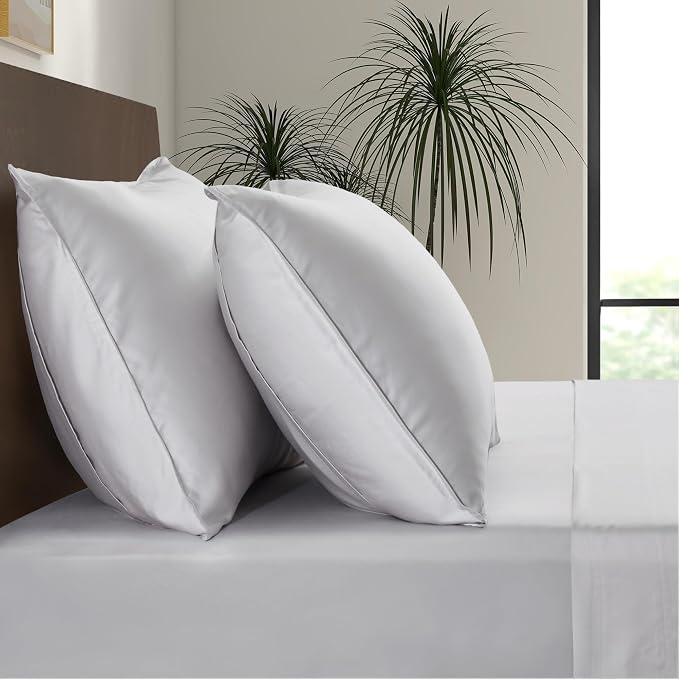Luxury Bamboo Market | Queen Envelope Pillowcase Set | 100% Viscose Made from Bamboo | Organically Grown | Ultra Soft | Cooling | 2pcs [Dove Grey]