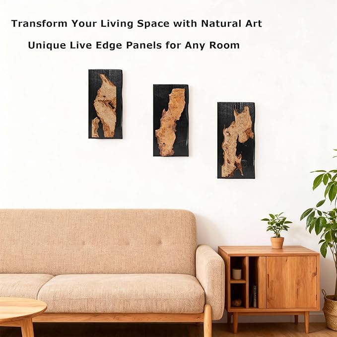 Modern Rustic Wood Wall Decor – Handcrafted Natural Pine Wood Wall Art, Farmhouse Style Hanging for Living Room, Bedroom or Office