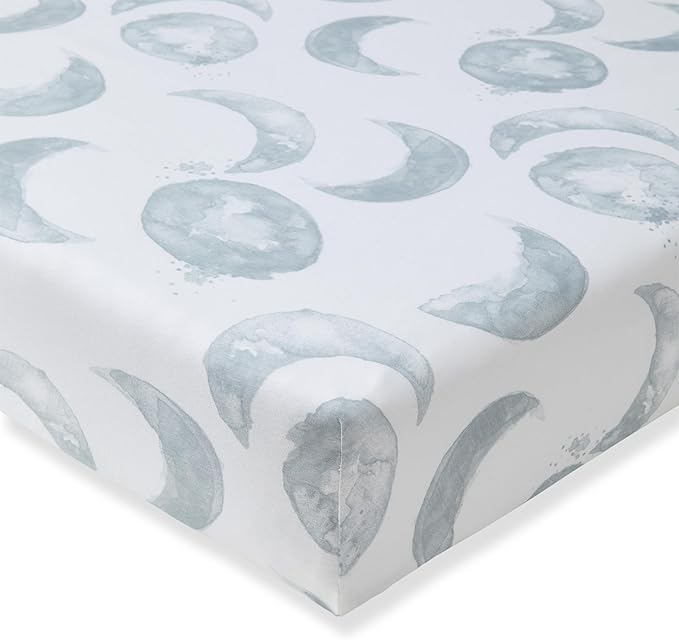 Burt's Bees Baby Organic Cotton Fitted Crib Sheet, Breathable Baby Bedding, Infant and Toddler Bed Sheet for Boys and Girls